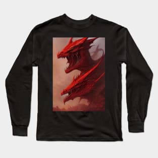 Ghidorah Red Dragon Long Sleeve T-Shirt